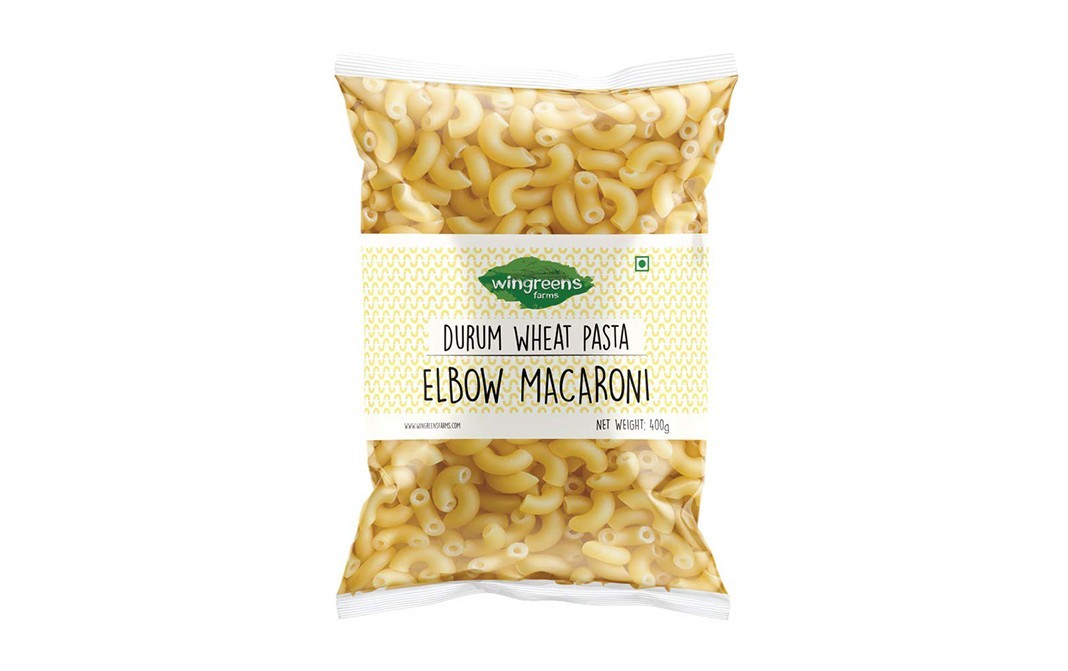 Wingreens Farms Durum Wheat Pasta Elbow Macaroni   Pack  400 grams